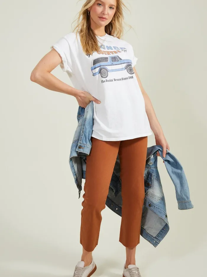 Women Bronco Country Graphic Tee White Altar039d State Graphics