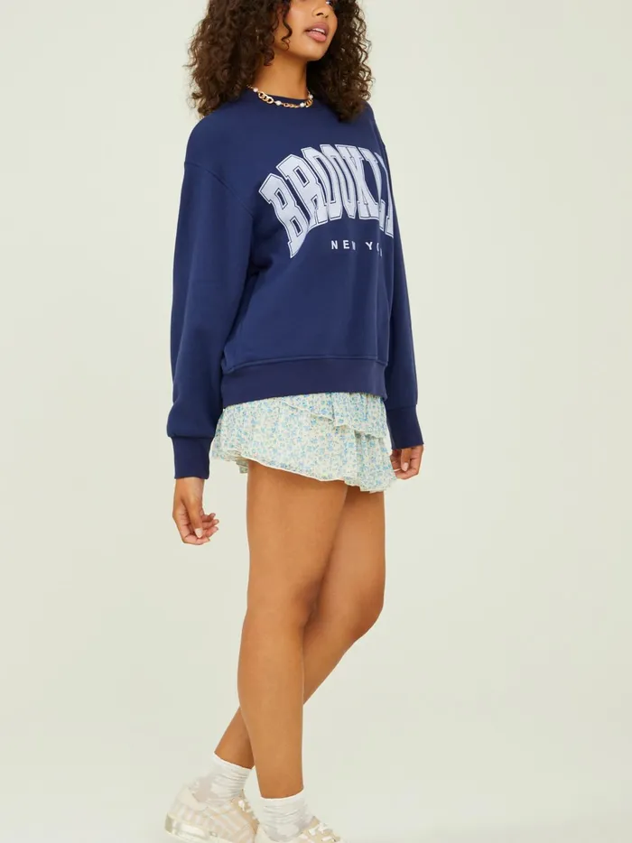 Women Brooklyn Fleece Sweatshirt Darknavy Altar039d State Graphics