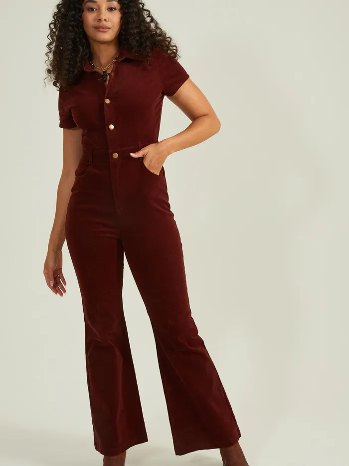 Women Calliope Flare Jumpsuit Wine Altar039d State Rompers Jumpsuits