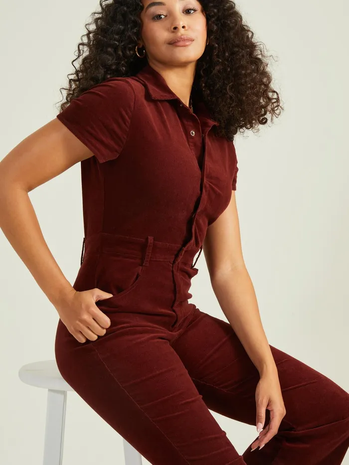 Women Calliope Flare Jumpsuit Wine Altar039d State Rompers Jumpsuits