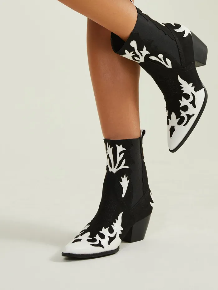 Women Canyon Western Booties By Matisse Blackwhite Altar039d State Boots Booties