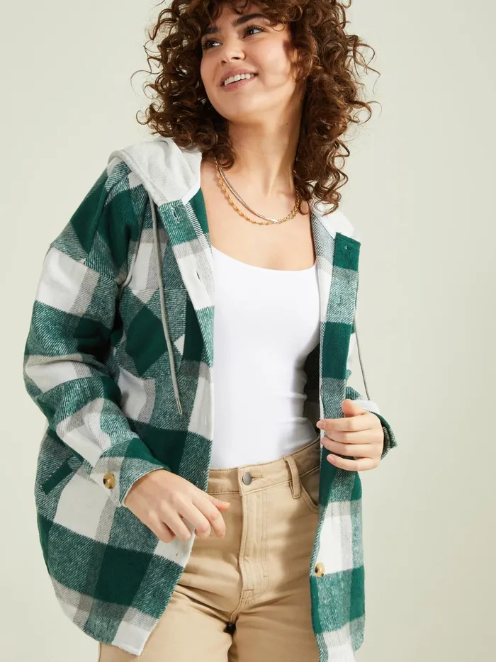 Women Cassidy Plaid Shacket Greenwhite Altar039d State Jackets