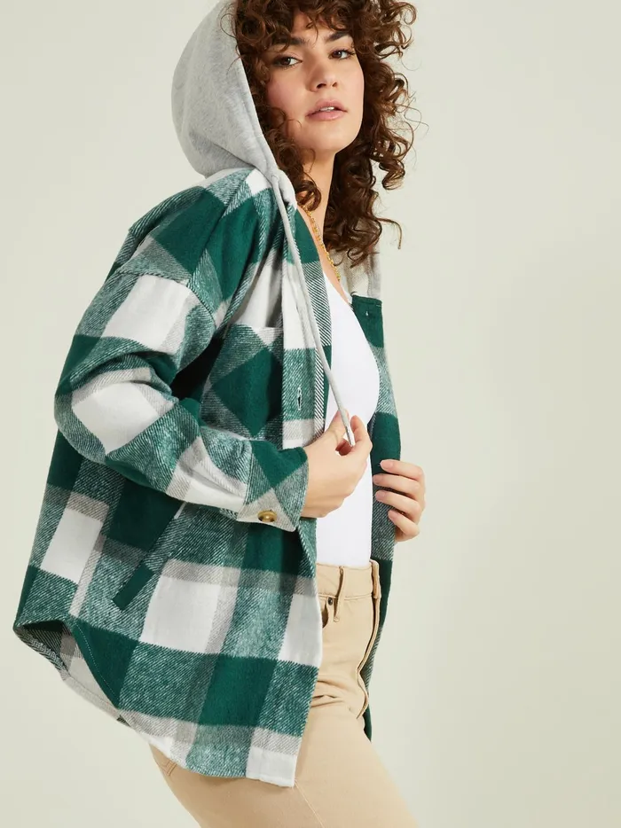 Women Cassidy Plaid Shacket Greenwhite Altar039d State Jackets