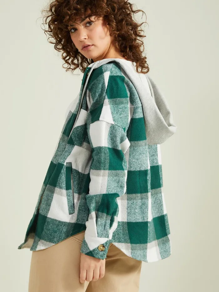 Women Cassidy Plaid Shacket Greenwhite Altar039d State Jackets