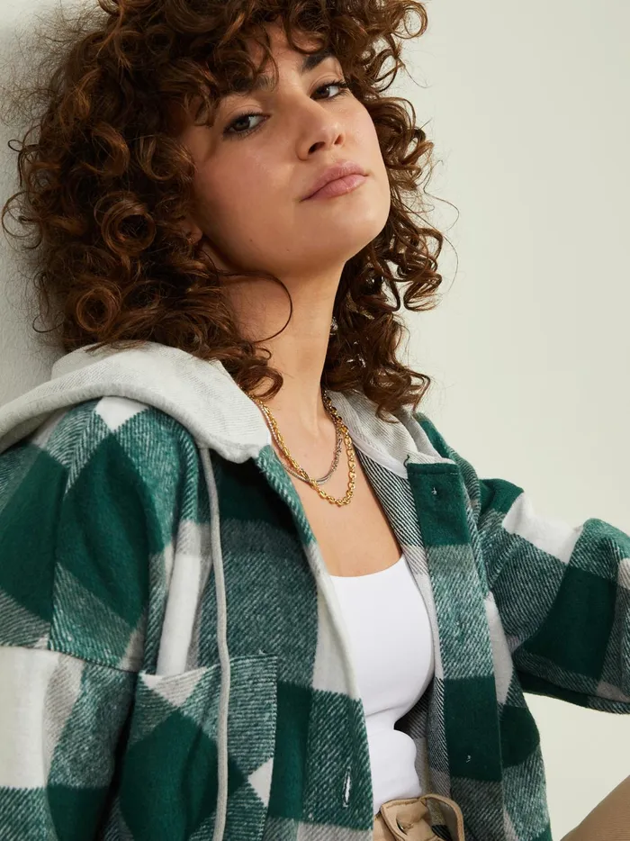 Women Cassidy Plaid Shacket Greenwhite Altar039d State Jackets