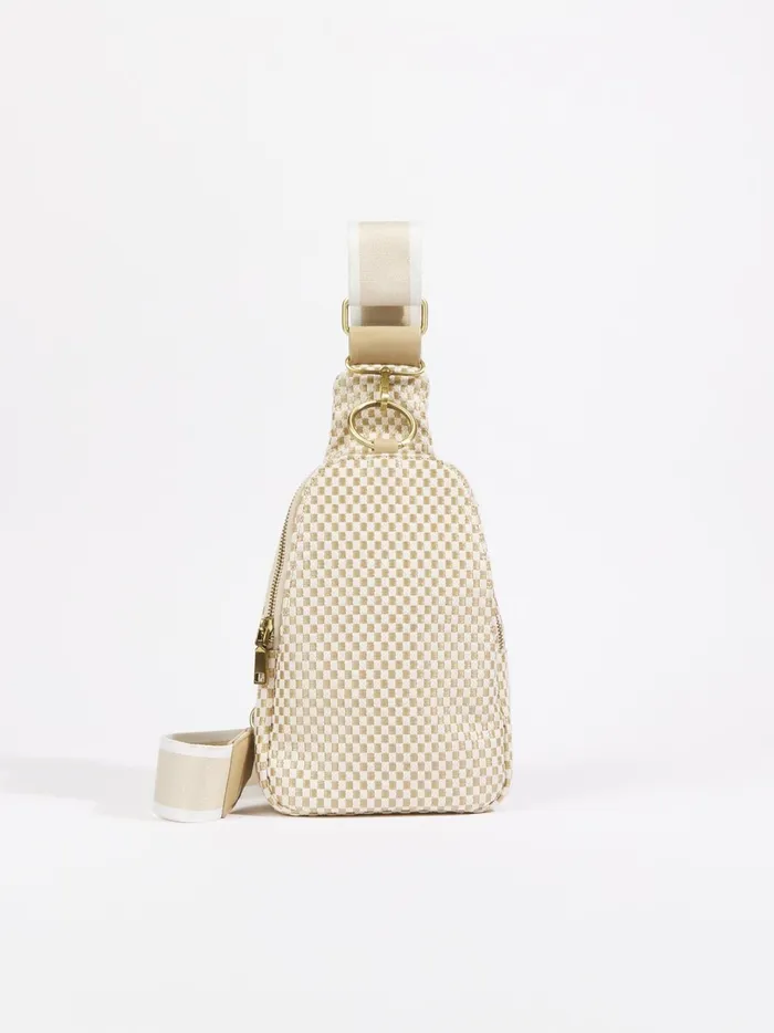 Women Checkered Sling Bag Brown Altar039d State Handbags
