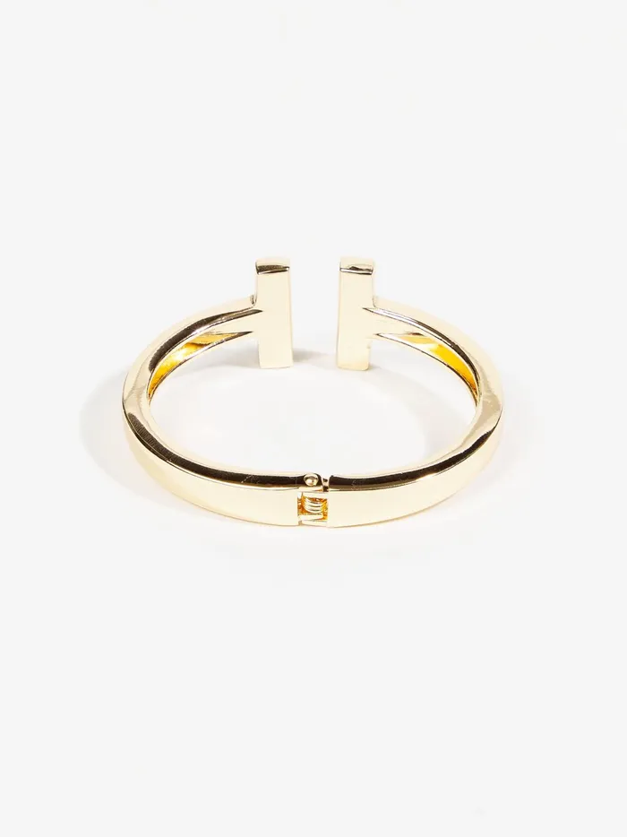 Women Chunky Hinged Bangle Gold Altar039d State Jewelry