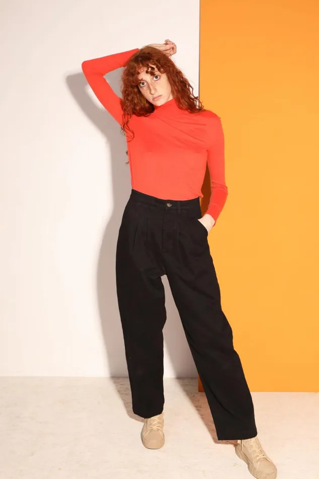 Women Classic Slacks Black LF Markey Trousers