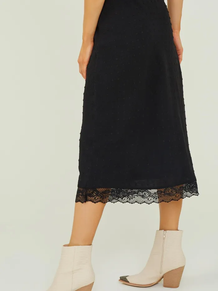 Women Clea Clip Dot Midi Skirt Black Altar039d State Skirts Skorts