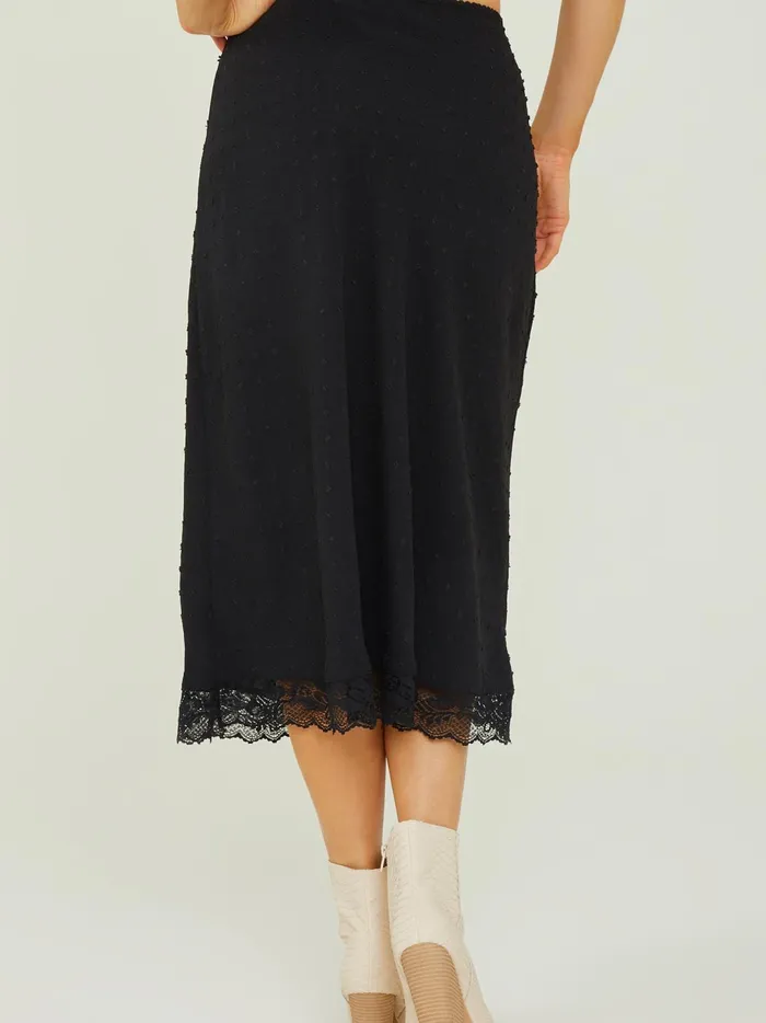Women Clea Clip Dot Midi Skirt Black Altar039d State Skirts Skorts