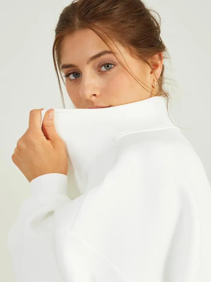 Women Cloud Nine Quarter Zip Pullover Tofu Altar039d State Activewear