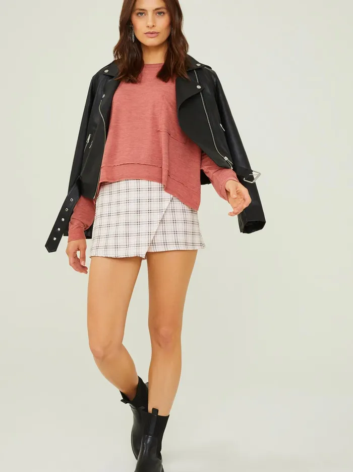 Women Clove Boxy Cropped Tee Brick Altar039d State Blouses
