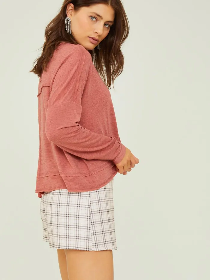 Women Clove Boxy Cropped Tee Brick Altar039d State Blouses