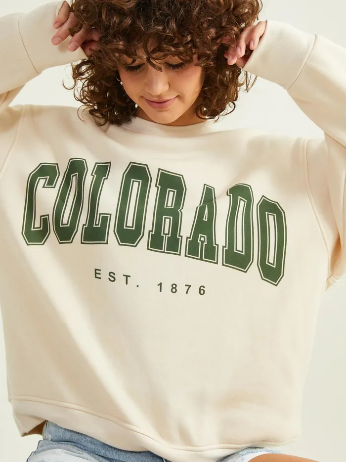 Women Colorado Fleece Sweatshirt Birch Altar039d State Graphics