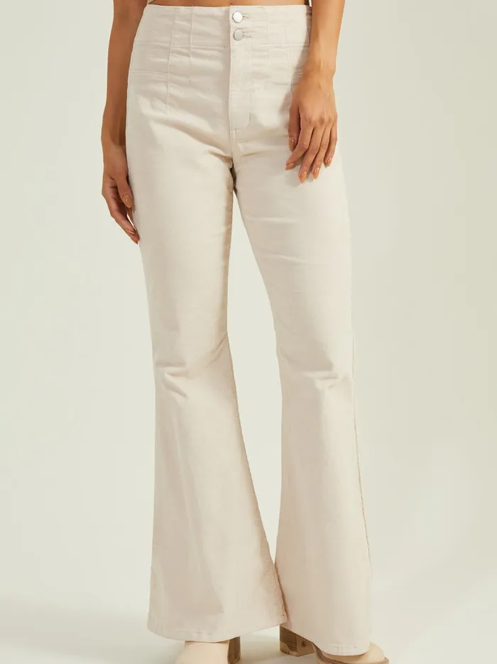 Women Cori Corduroy Flare Pants Cream Altar039d State Pants