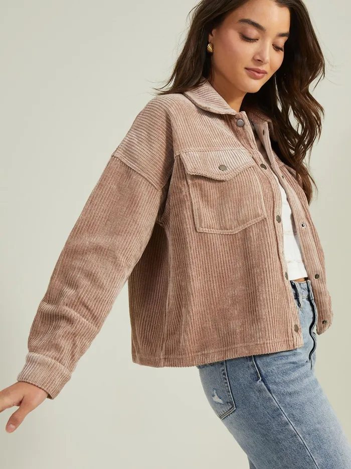 Women Courtney Corduroy Shacket Beige Altar039d State Jackets