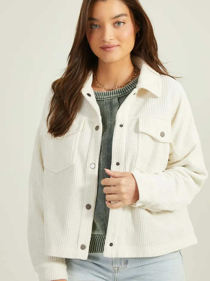 Women Courtney Corduroy Shacket Ivory Altar039d State Jackets