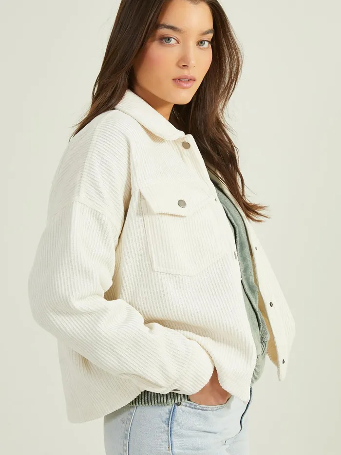 Women Courtney Corduroy Shacket Ivory Altar039d State Jackets