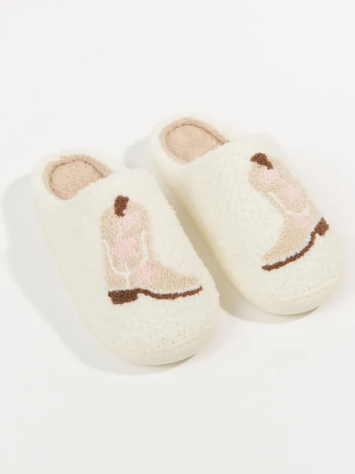 Women Cowboy Boot Cozy Slippers Natural Altar039d State Slippers