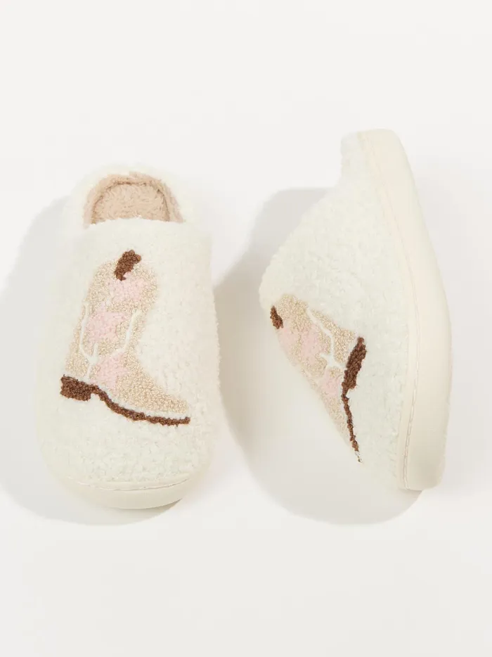 Women Cowboy Boot Cozy Slippers Natural Altar039d State Slippers