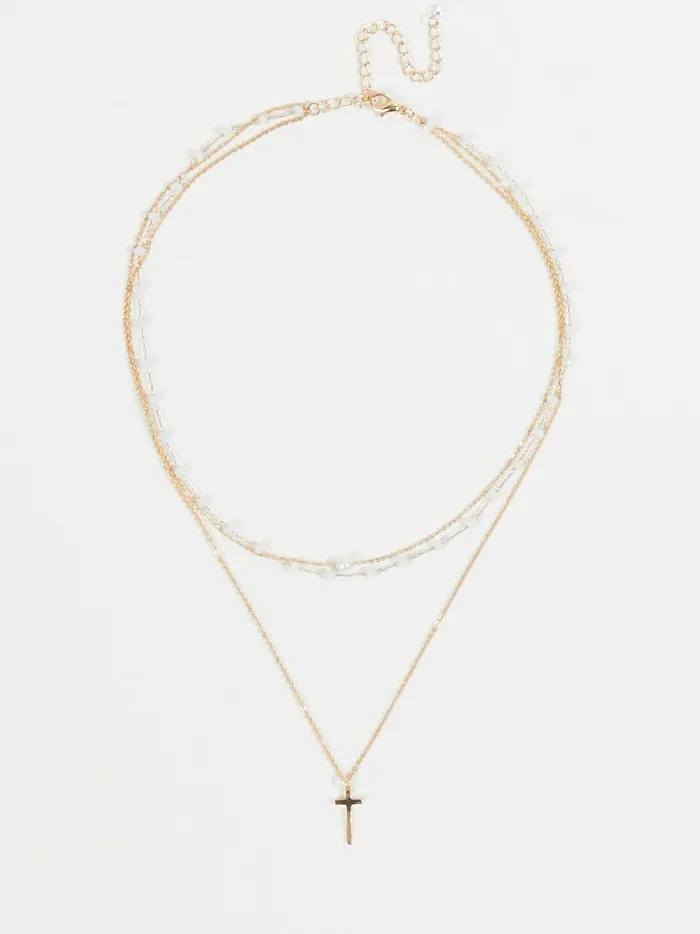 Women Dainty Glass Bead Pendant Layered Necklace Ivory Altar039d State Jewelry Women Dainty Glass Bead Pendant Layered Necklace Ivory Altar039d State Jewelry