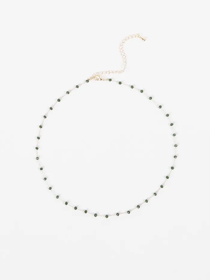 Women Dainty Glass Beaded Choker Necklace Emerald Altar039d State Jewelry