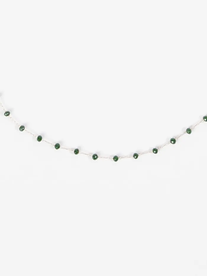 Women Dainty Glass Beaded Choker Necklace Emerald Altar039d State Jewelry