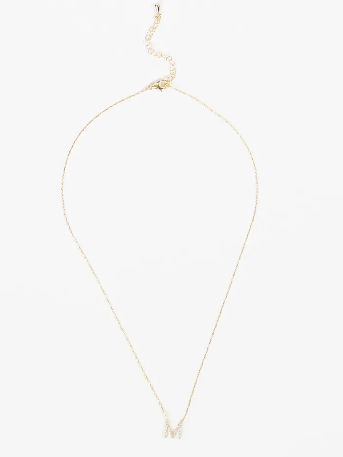 Women Dainty Monogram Necklace 8211 M Gold Altar039d State Jewelry