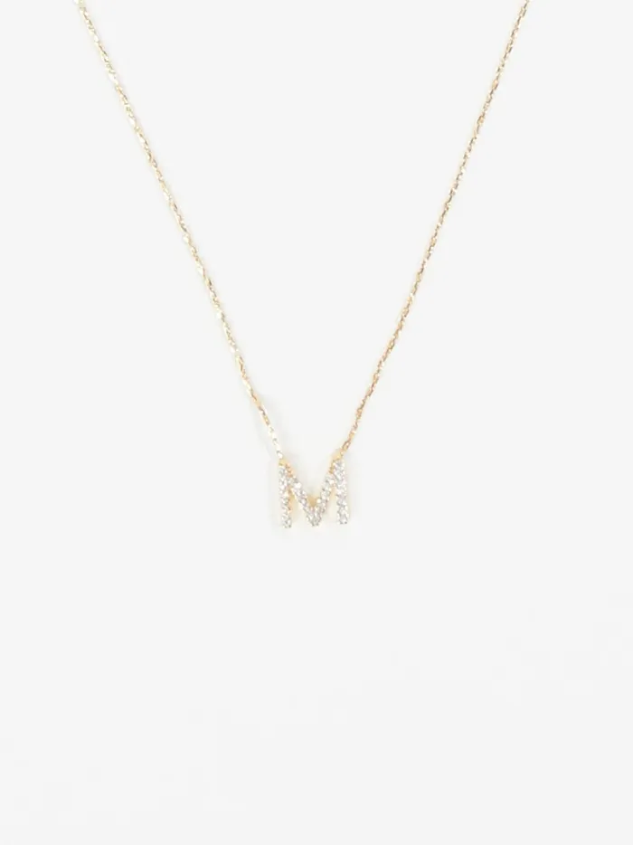 Women Dainty Monogram Necklace 8211 M Gold Altar039d State Jewelry