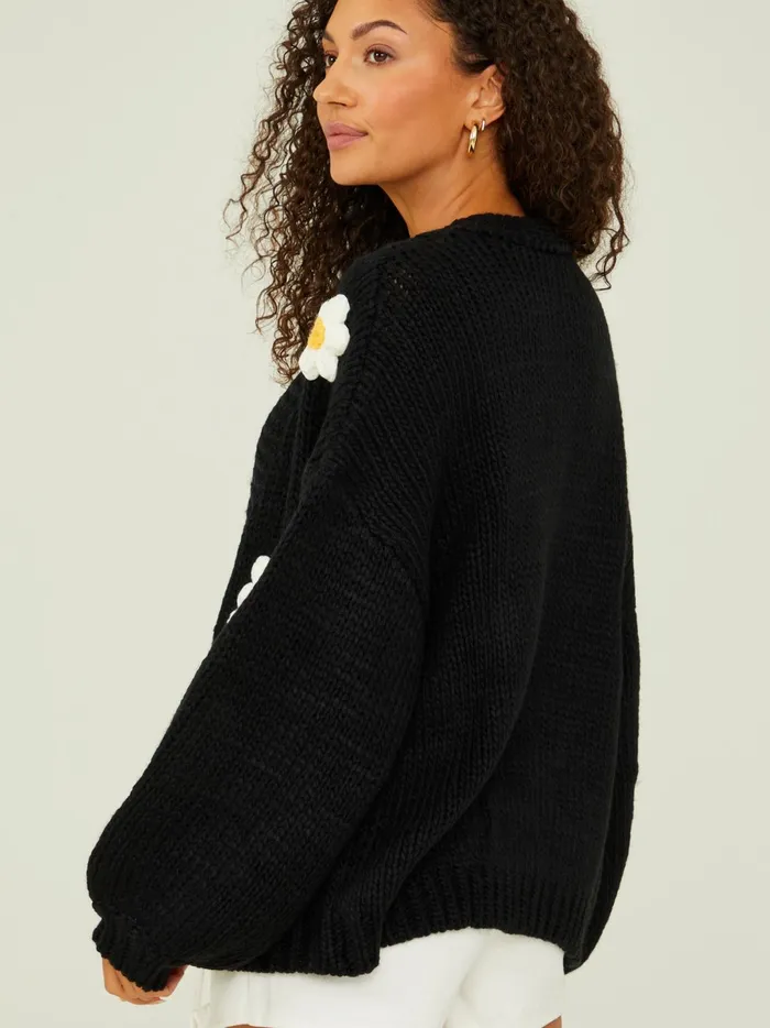 Women Daisie 3d Floral Cardigan Black Altar039d State Sweaters