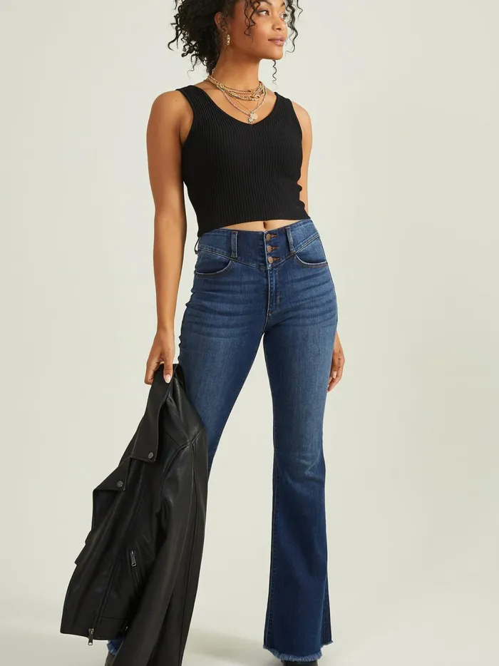 Women Danielle Flare Jeans Darkwash Altar039d State Jeans