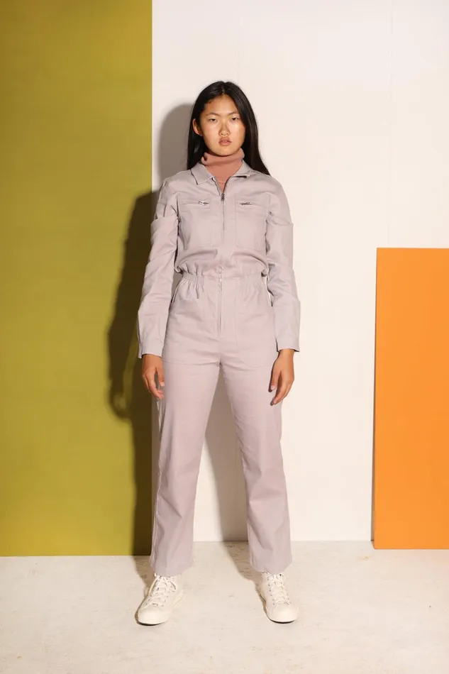 Women Danny Stretch Drill Boilersuit Cloud LF Markey One Pieces