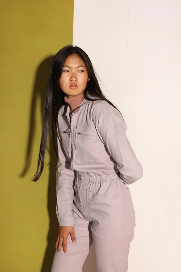 Women Danny Stretch Drill Boilersuit Cloud LF Markey One Pieces