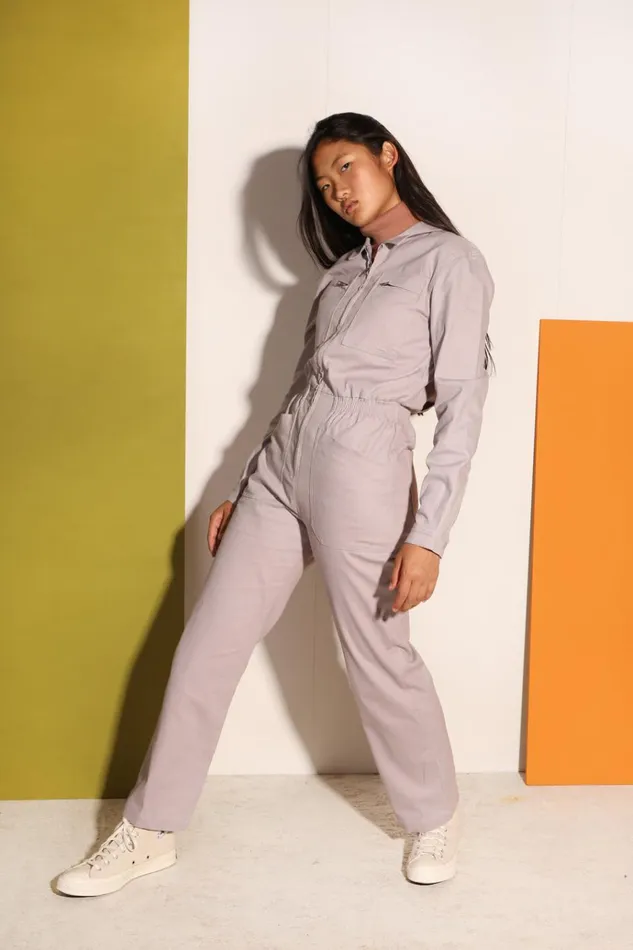 Women Danny Stretch Drill Boilersuit Cloud LF Markey One Pieces