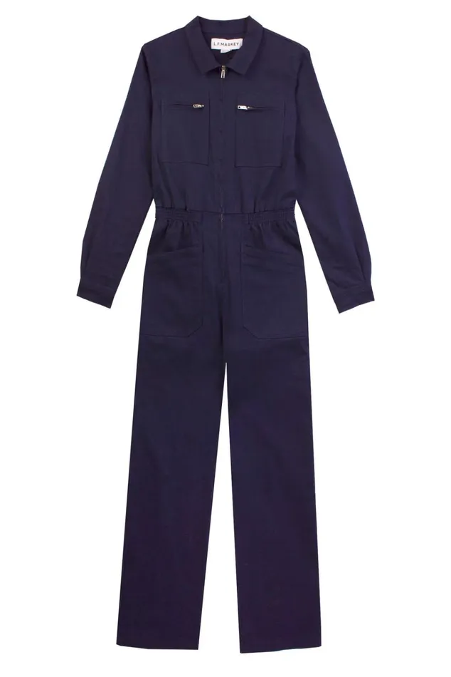 Women Danny Stretch Drill Boilersuit Navy LF Markey One Pieces