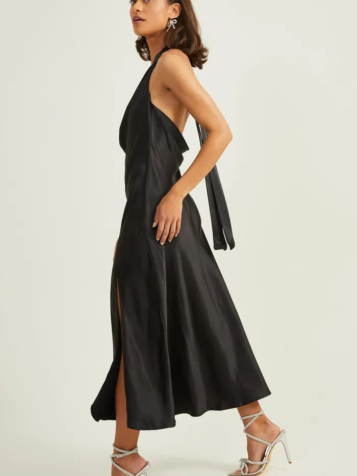 Women Daphne Satin Midi Dress Black Altar039d State Maxi Midi