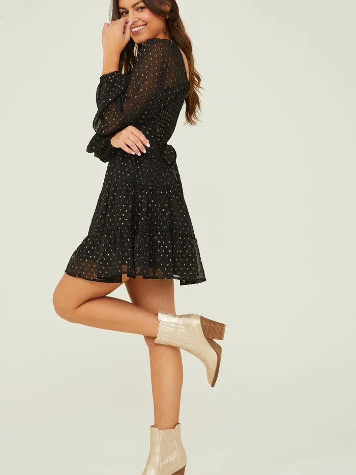 Women Dekota Clip Dot Dress Blackgold Altar039d State Casual