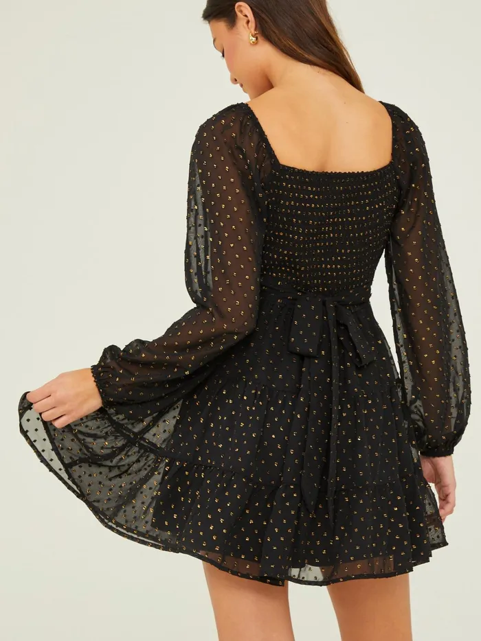 Women Dekota Clip Dot Dress Blackgold Altar039d State Casual