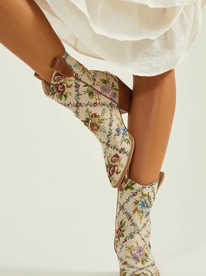 Women Demi Floral Tapestry Booties Multi Altar039d State Boots Booties