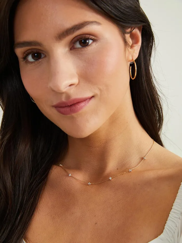 Women Diana Crystal Dangles Necklace Gold Altar039d State Jewelry