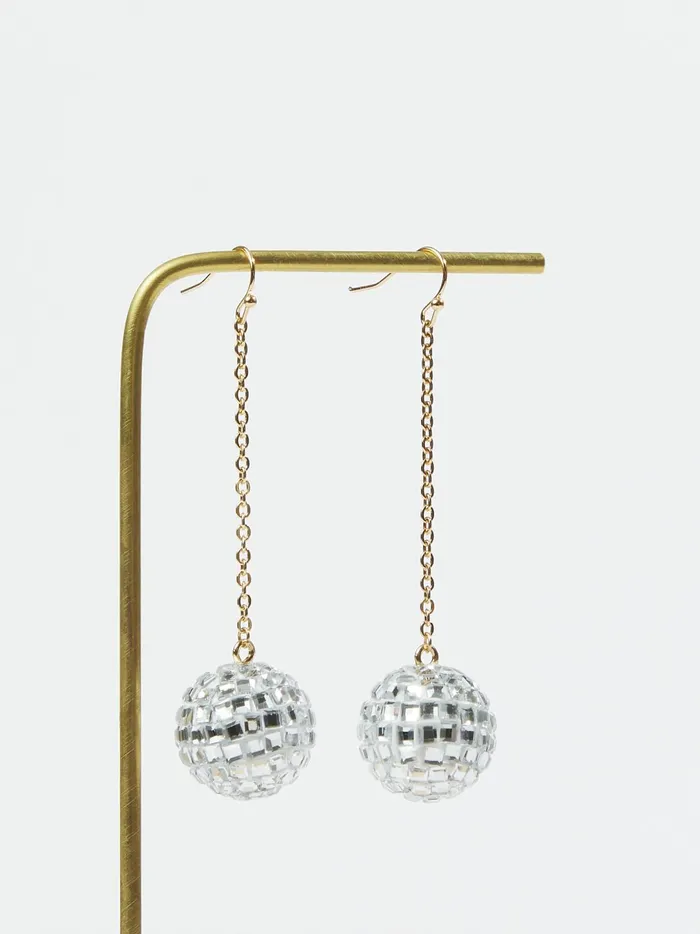Women Disco Ball Earrings White Altar039d State Jewelry