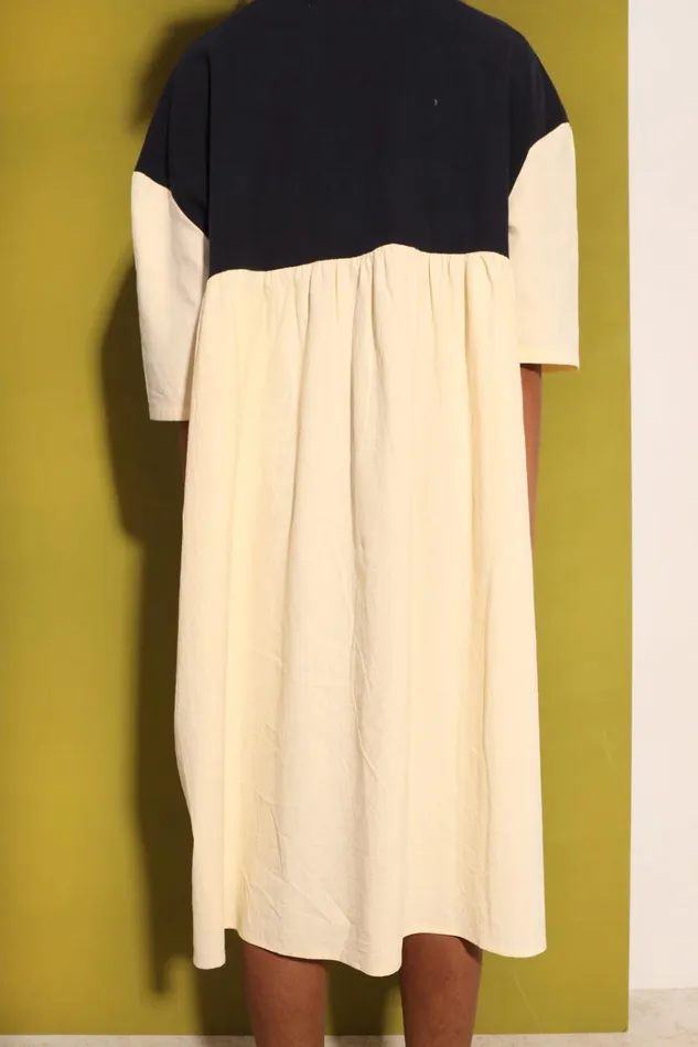 Women Eames Dress Ecru Patchwork LF Markey Dresses