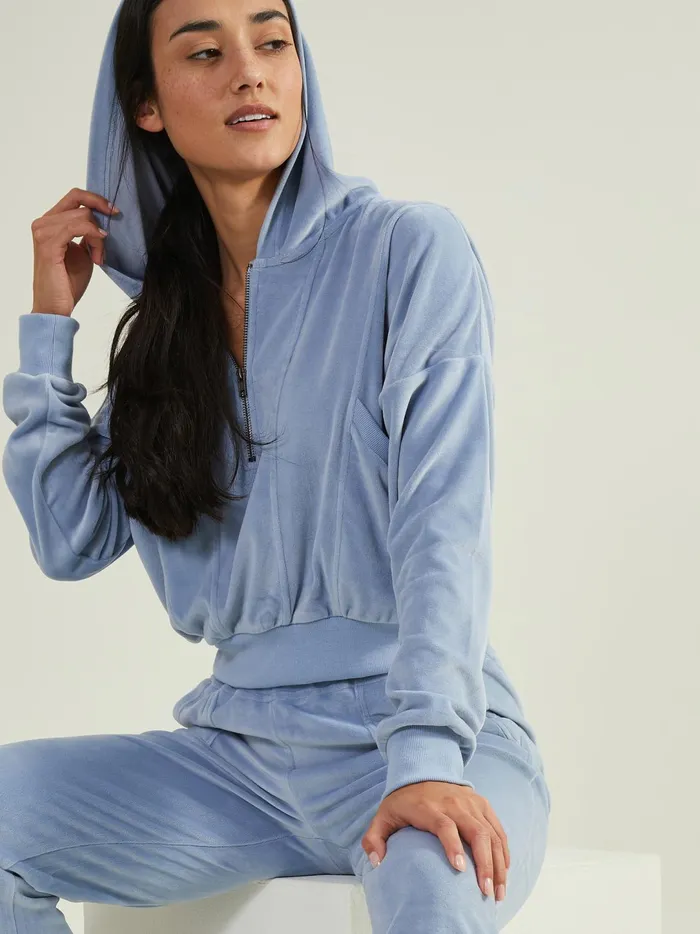 Women Emerson Velour Hoodie Zenblue Altar039d State Sleep Lounge