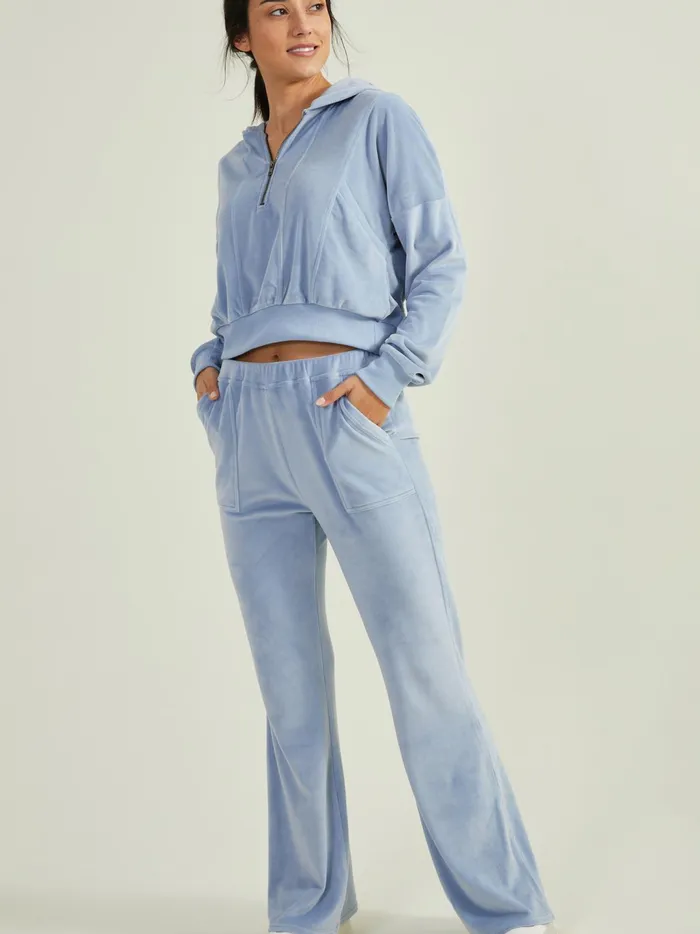 Women Emerson Velour Hoodie Zenblue Altar039d State Sleep Lounge