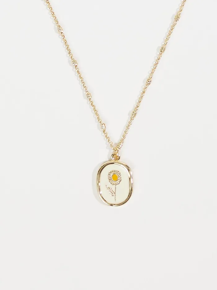 Women Enamel Flower Pendant Choker Necklace Gold Altar039d State Jewelry