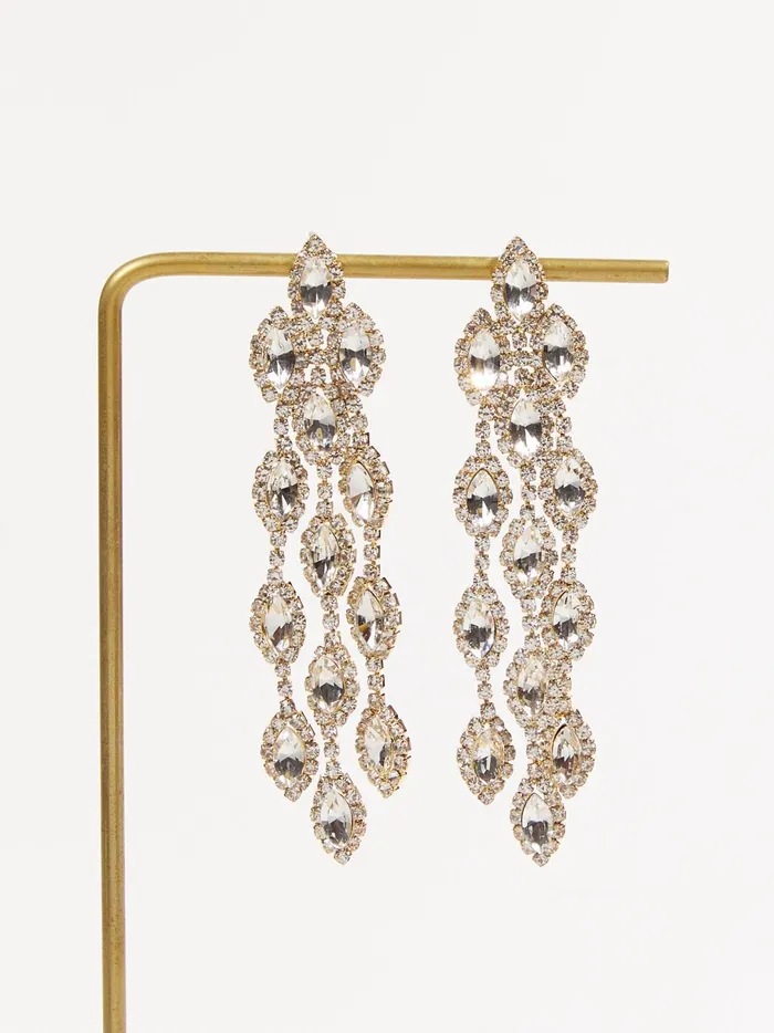 Women Evelyn Crystal Earrings Gold Altar039d State Jewelry