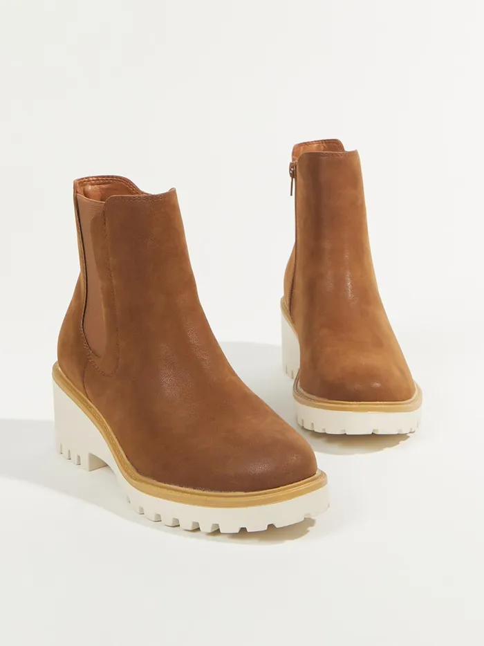 Women Ezri Wedged Boots Cognac Altar039d State Boots Booties