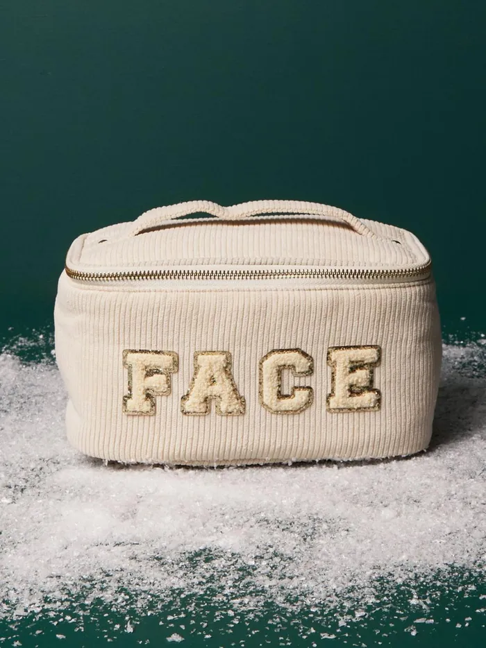 Women Face Corduroy Cosmetic Train Case Natural Altar039d State Bath Beauty