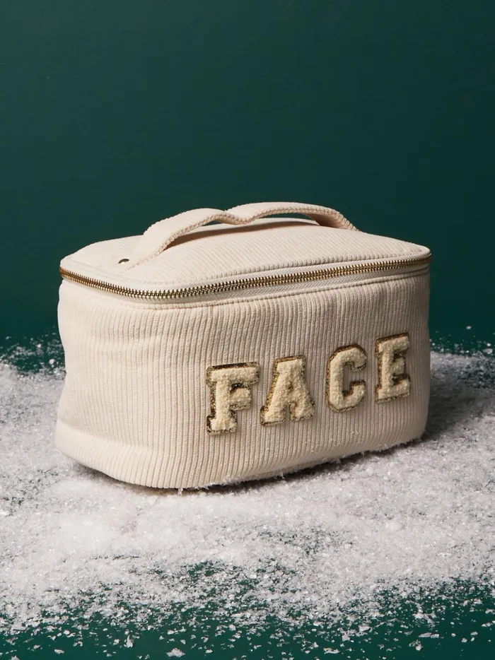 Women Face Corduroy Cosmetic Train Case Natural Altar039d State Bath Beauty