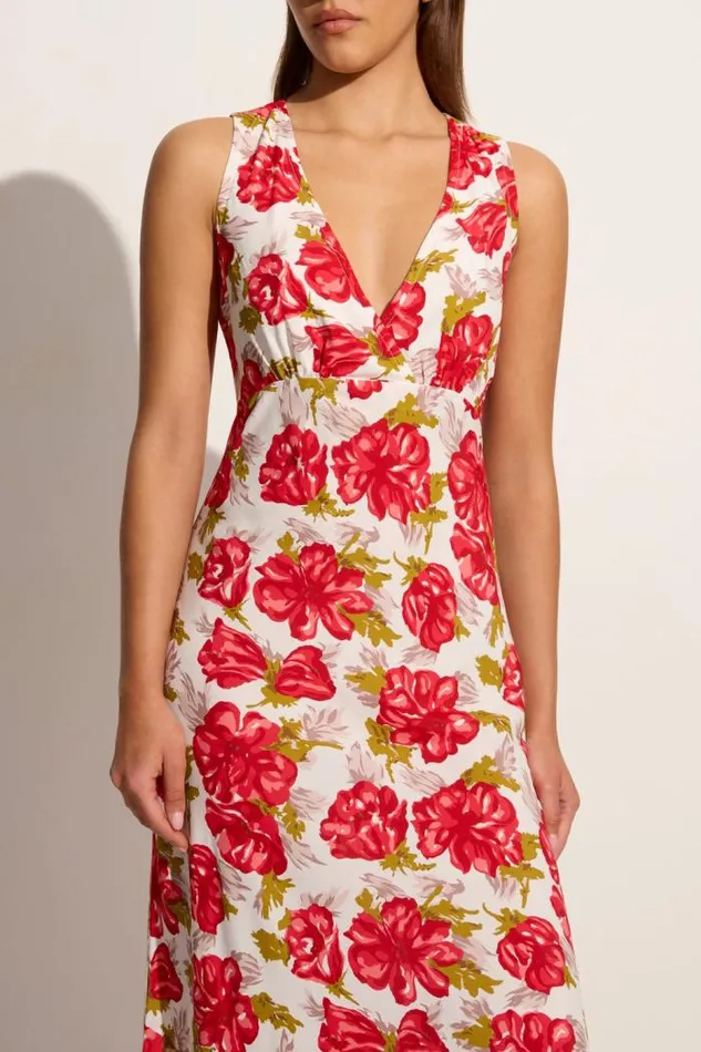 Women Faithfull The Brand Dresses Acacia Maxi Dress Isadora Floral Red